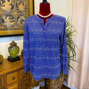 Long sleeved Small Slate Blue Top
